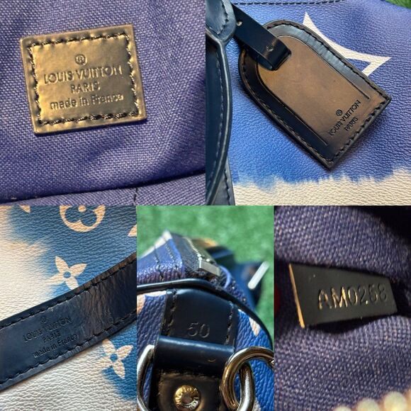 Louis Vuitton LV monogram blue Escale Keepall 50 duffle bag travel bag - Picture 7 of 12